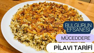 Müceddere Pilavı Tarifi  Müceddere Pilavı Nasıl Yapılır  Mercimekli Bulgur Pilavı [upl. by Vieva]