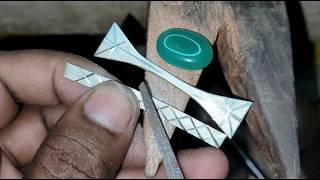 Latest design silver ring making  How to make gemstone ring [upl. by Aenaj]