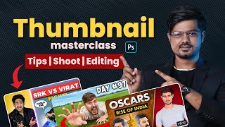 Thumbnail design masterclass  Complete guidance amp photoshop tutorial [upl. by Ingra]