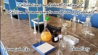 REDOX TITRATION CALCULATIONS OF POTASSIUM PERMANGANATE AND IRON II SULPHATE [upl. by Oeak]