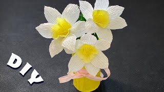 How to Make EASY Crepe Paper Flowers Crepe Paper Decoration Idea [upl. by Attenreb]