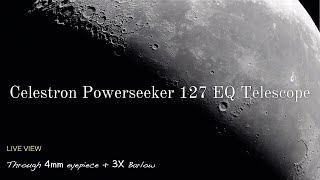 Celestron Powerseeker 127 EQ Telescope  How Close You Can get to the Moon [upl. by Kcireddor46]