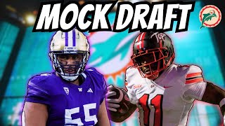 Miami Dolphins 2024 NFL Mock Draft 10  7 Rounds [upl. by Idelson]