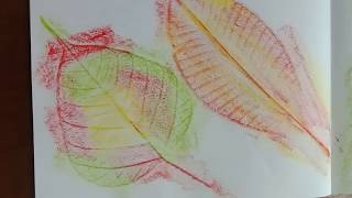 Leaf Rubbing  Kids Art [upl. by Chi]