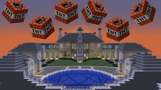 Blowing Up A HUGE Minecraft Mansion [upl. by Etnaud755]