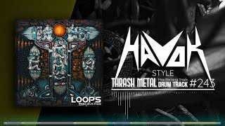 Thrash Metal Drum Track  Havok Style  170 bpm [upl. by Bozuwa824]