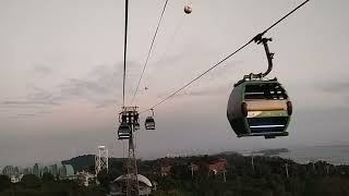 Cabel car Singapore Evening view [upl. by Eseekram439]