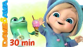 😍 Five Little Speckled Frogs and More Nursery Rhymes  The Ice Cream Song  Dave and Ava 😍 [upl. by Lyrrehs960]