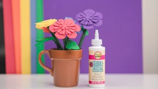 How To Make Flower Pens with Felt amp Foam Glue [upl. by Alessig]