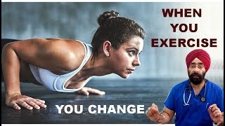 HOW YOUR LIFE CHANGES WHEN YOU EXERCISE in HINDI REGULAR WORKOUT EFFECTS  DrEducation [upl. by Vastah]