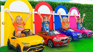 Car Garage Adventure with Chris  Learn colors for kids [upl. by Perzan]