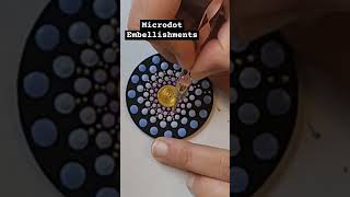 Add microdot embellishments with me fyp dots painting paintwithme dotart dotmandalapainting [upl. by Yleve569]