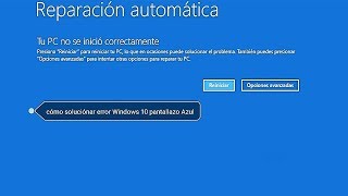 SOLUCIÓN Preparando Reparación Automática Windows 10  diagnosticando su PC [upl. by Shannan]