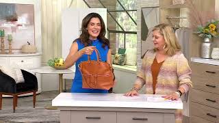 Dooney Bourke Florentine Leather Pocket Satchel on QVC [upl. by Nahshun]