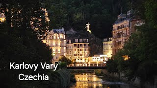 Karlovy Vary Czech Republic in the evening September 6 2024 [upl. by Assened]