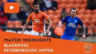 Match Highlights  Blackpool 1 Peterborough United 1 [upl. by Ennaeel]