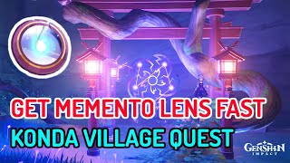 GET THE MEMENTO LENS FAST  Genshin Impact Konda Village Quest [upl. by Francesco758]