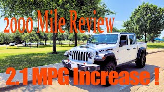 2023 Gladiator Mojave 2000 Mile Review 21 MPG increase [upl. by Anaoy]