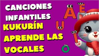 El gato Kukurín  Aprende las vocales Canciones infantiles babyshark plimplim cancionparaniños [upl. by Maida582]