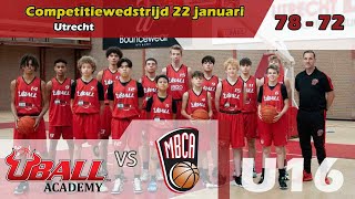 UBALL U16 vs MBCA U16  22012023 [upl. by Roice]