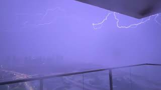 LIGHTNING SLOW MO  Watch What Happens When We Slow Down an AMAZING LIGHTNING Bolt Over the Ocean [upl. by Ardnikal]