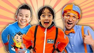 Tag with ryan Vs Blippi world adventure toys vs CKN car hero  Ryan toys review  ryan world [upl. by Cissej]