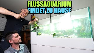 Wir bauen das FLUSSAQUARIUM beim GEWINNER auf [upl. by Aicilic]