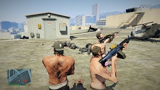 GTA 5  Franklin Michael and Trevor Five Star Escape From The ROCKFORD PLAZA  30 [upl. by Sinai]