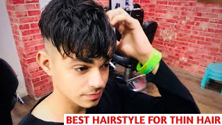 Best Hairstyle For Thin Hair  Messy Fringe Cut [upl. by Dyrraj]