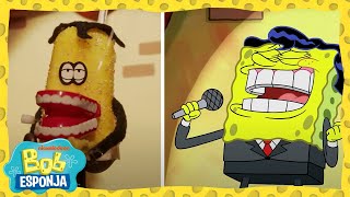 Bob Esponja  ¡Un Bob Esponja cool en la vida real  Bob Esponja en Español [upl. by Atirahs]