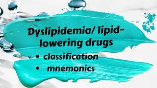 Lipid lowering drugs pharmacology  dyslipidemia drugs  classification  mnemonics [upl. by Durrett920]