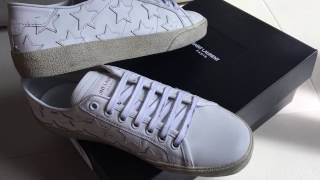 Saint Laurent sneakers with stars Saint Laurent sneakers con estrellas [upl. by Anoiuq913]