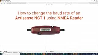 How to change the baud rate of NGT1 using NMEA Reader [upl. by Aikem]