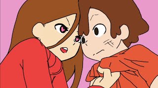 Dipper x Mabel beso parte 2 animado con color [upl. by Elyagiba]