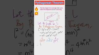 Pythagorean Theorem  Find the Length  Rectangle [upl. by Ruenhcs]