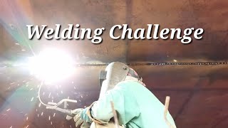 Welding Challenge  Overhead Welding With E6013 Electrode  Welder Junior [upl. by Oralla]