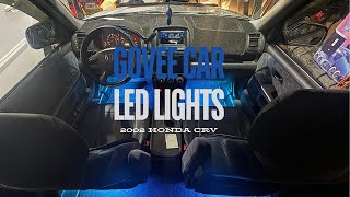 Govee Car LED Lights Install for 2002 Honda CRV [upl. by Elfreda967]