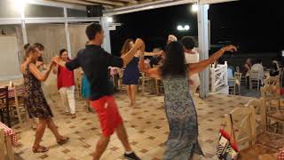 Greek dancing  the quotkalamatianosquot  Omilo [upl. by Oettam]