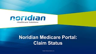 Noridian Medicare Portal Claim Status [upl. by Enuahs]