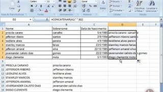 Excel  Função de texto maiúscula minúscula concatenar [upl. by Eciralc965]