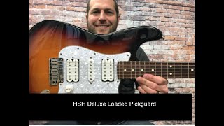 Porter Pickups HSH Deluxe Loaded Strat Pickgard Demo [upl. by Marlo]