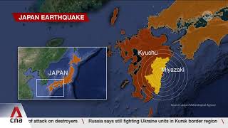 Authorities in Japan issue alert for quotmegaquakequot after quake strikes Kyushu [upl. by Egbert471]