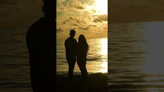 Couple Relaxing at beach Sunset Relaxing Sea Sound Beach Wave Sound Couple enjoying beach Shorts [upl. by Kobi]