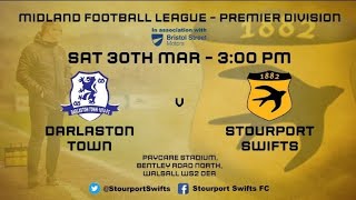 Matchday Darlaston Town FC vs Stourport swifts In The Midland football league Premier Division [upl. by Ferrand]