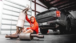 Making the F150 Raptor sound like a RAPTOR Should  AWE Exhaust Install [upl. by Narmis249]