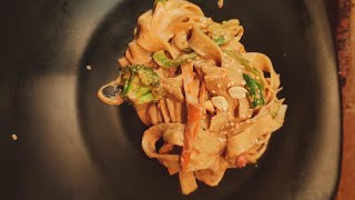 Pad Thai Noodles recipe  Creamy Peanut butter Flat rice Noodles Recipe [upl. by Baillieu]