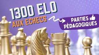 3 Parties pédagogiques 1300 elo aux échecs [upl. by Learsiy]