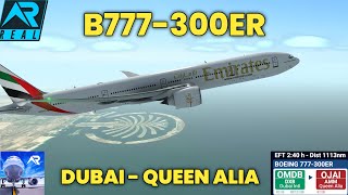 Emirates B777300ER  Dubai  Queen Alia  RFS  Real Flight Simulator Gameplay [upl. by Nilhsa894]