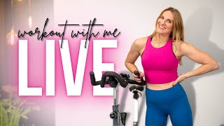 LIVE Indoor Cycling Workout  50minute Cycling Class [upl. by Wartow657]