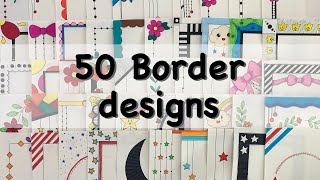 50 Beautiful Border DesignsProject Work DesignsTitle PageBookProject DesignsFront Page Design [upl. by Donal]